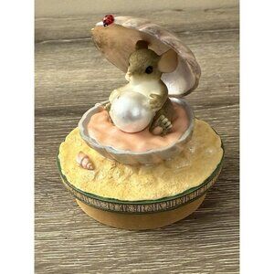 Charming Tails Fitz & Floyd You’re My Treasure Oyster Mouse Candle Topper MM23